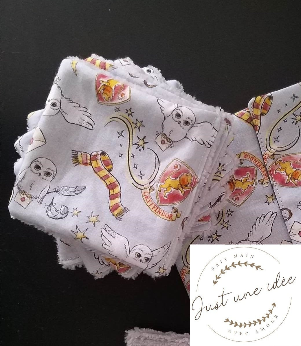 Collection Harry Potter - lingettes démaquillantes / débarbouillantes - zéro déchet