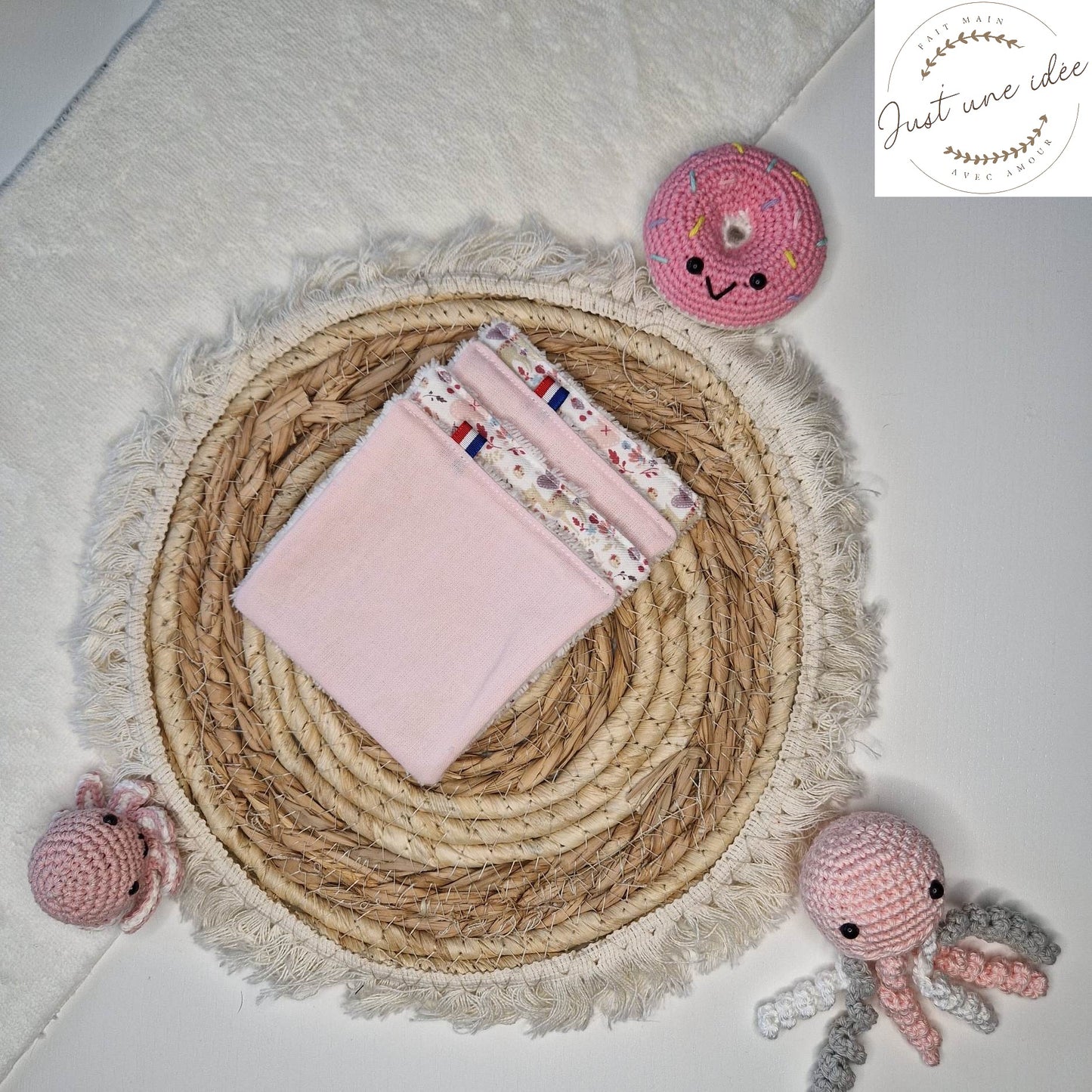 Collection biche - lingettes démaquillantes / débarbouillantes - zéro déchet