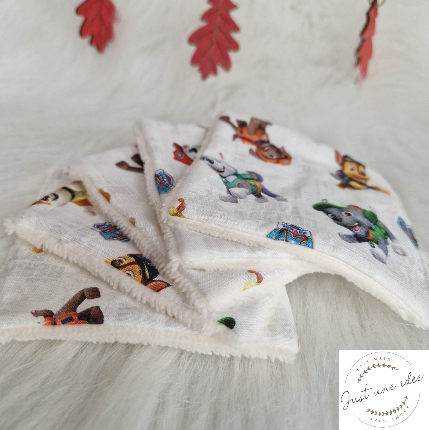 Collection Pat Patrouille - lingettes démaquillantes / débarbouillantes - zéro déchet