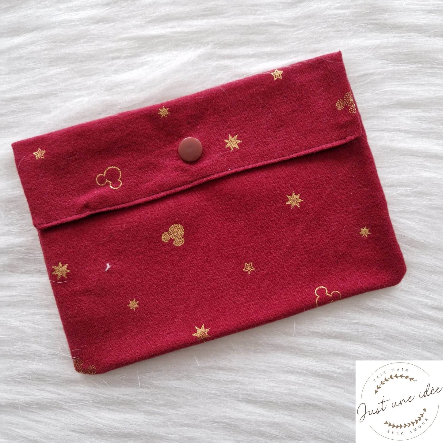 Collection mickey - pochette de rangement en velours multifonction polyvalente