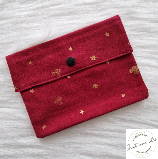 Collection mickey - pochette de rangement en velours multifonction polyvalente